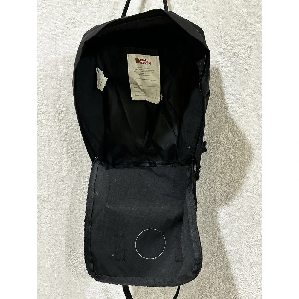 Fjallraven Kanken Classic Backpack w/Bottle Pockets Black 23510 Bag Top Handle‎